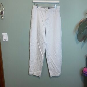 Vintage GAP Womens Casual Trousers Chino Relaxed Button Fly Pants Cream Size 10R